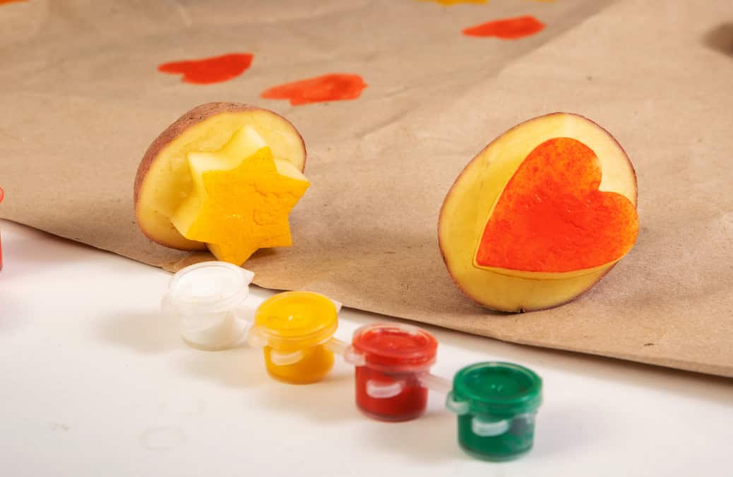 Kartoffelstempel ruckzuck selber machen