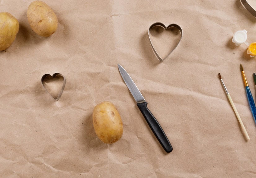 Kartoffelstempel ruckzuck selber machen