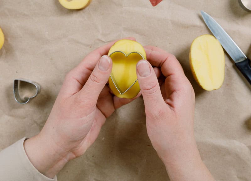 Kartoffelstempel ruckzuck selber machen