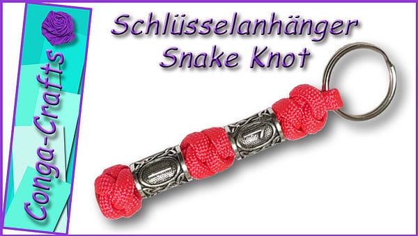 Paracord Snake + Diamond Knoten Anhänger