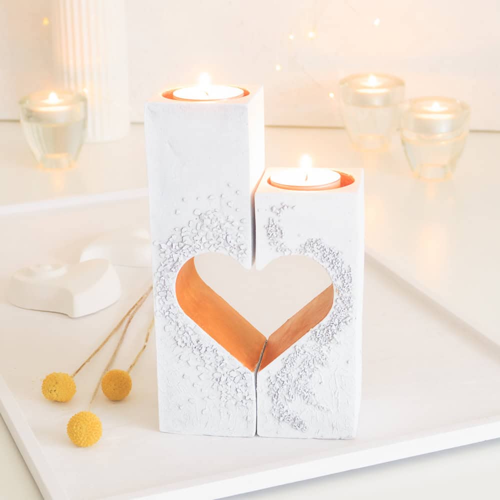 Kerzenständer in Herzform