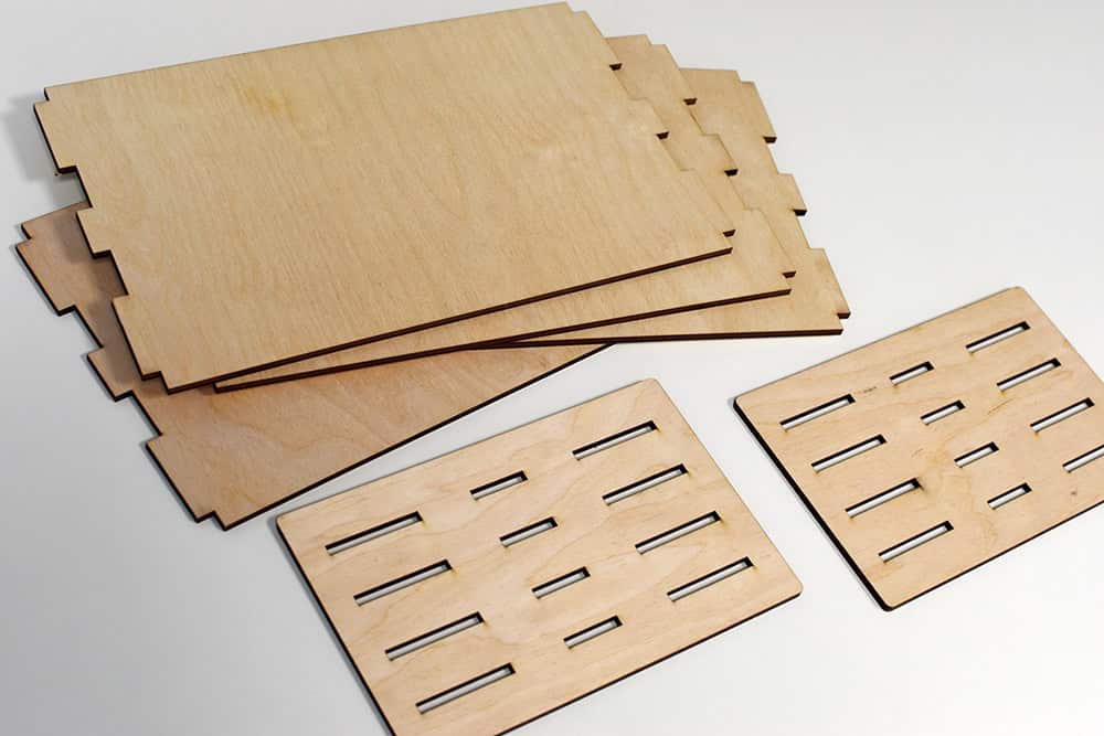 Papierregal-Bauplan für den Lasercutter