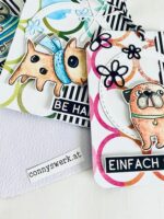 Stempel koloriert und verarbeitet