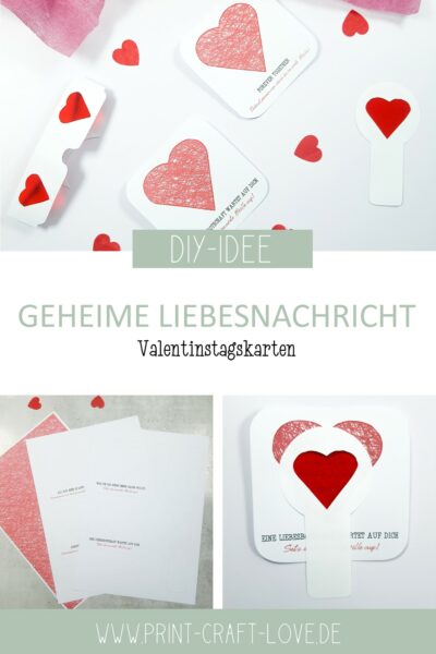 Valentinstagskarten mit versteckter Botschaft basteln