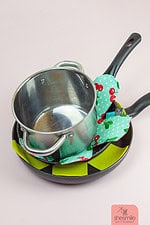 Pfannenschoner aus Filz oder Stoff (Kostenloses Schnittmuster in 2 Größen)