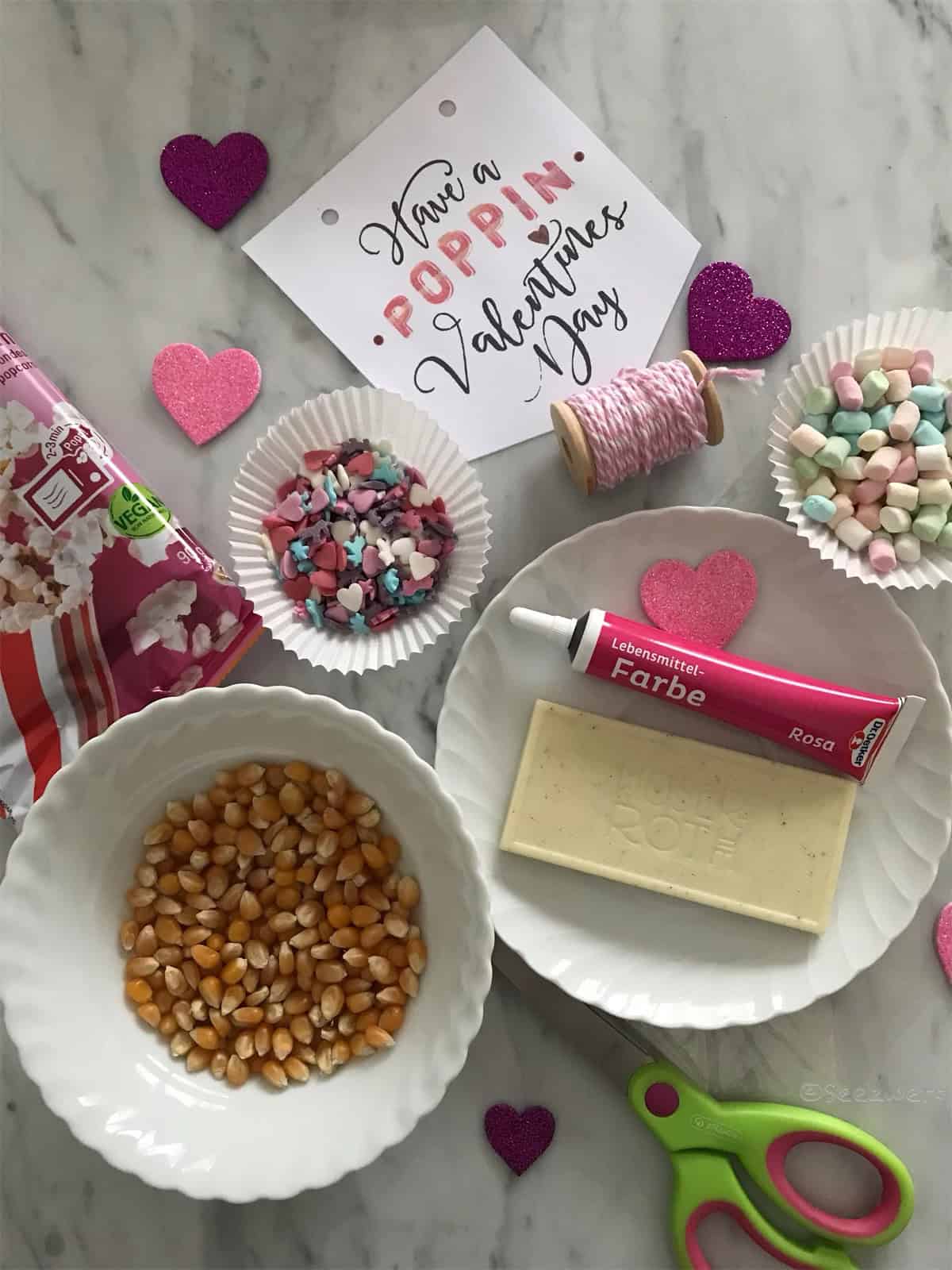 Popcorn-Mix / Valentins Diy