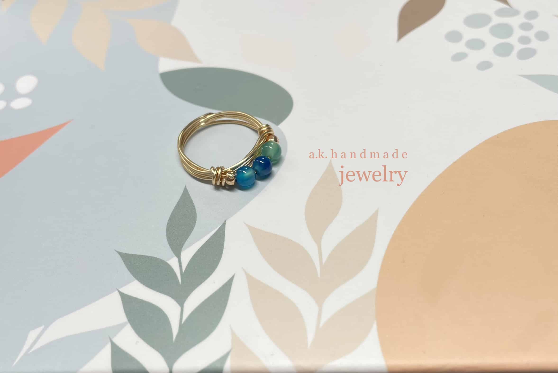 DIY Ring aus Draht und Perlen