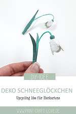 Papierblumendeko – Schneeglöckchen aus Eierkartons
