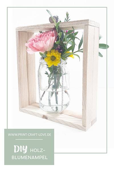 Einfache Blumenampel im Makramee-Look Einfache Blumenampel im Makramee-Look