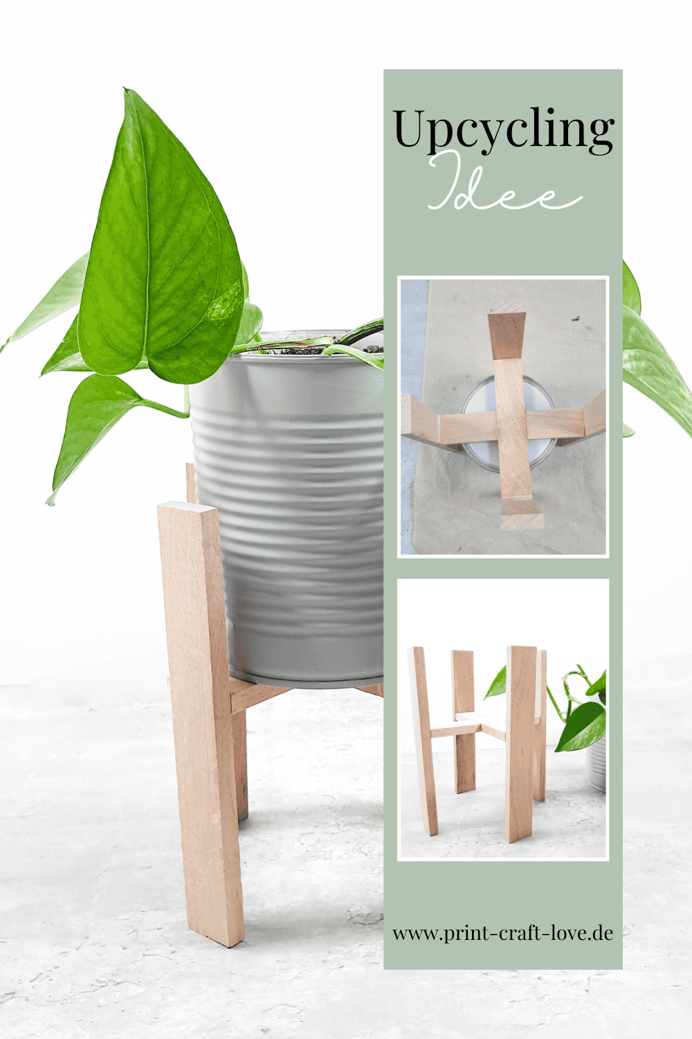 Upcycling Blumentopf und Pflanzenständer selbermachen