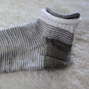 Doppeltes Rollbündchen für Socken stricken