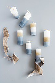 Sommerliches Upcycling: Kerzen mit Farbverlauf aus Wachsresten