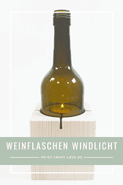 DIY: Holzsockel für Weinflaschen Windlicht