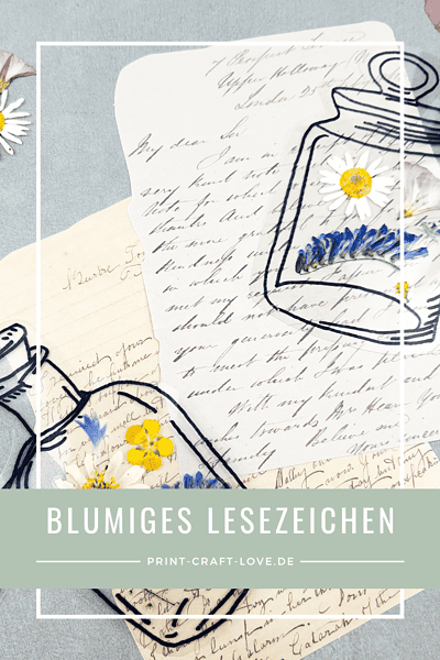 DIY Lesezeichen mit gepressten Blumen