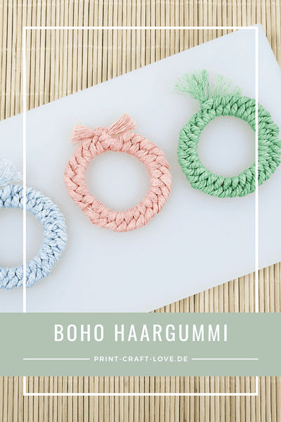 DIY: Makramee Haargummi im Boho-Style