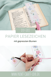 DIY Lesezeichen mit gepressten Blumen