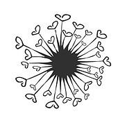 Kreatives Herz-Design mit Linien und Herzformen, ideal für handgemachte Kunst und kreative Projekte, symbolisiert Liebe und Handwerkskunst.
