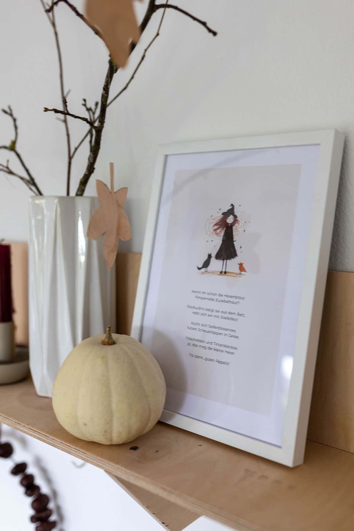Poster-Freebie: Herbst-/Halloween-Tischspruch zum kostenlosen Download