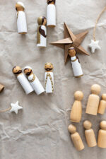 DIY-Anleitung für eine Weihnachtskrippe – Holz-Krippenfiguren für Kinder basteln