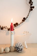 Weihnachtsgeschenke basteln mit Kindern – Wichtel Kerzen