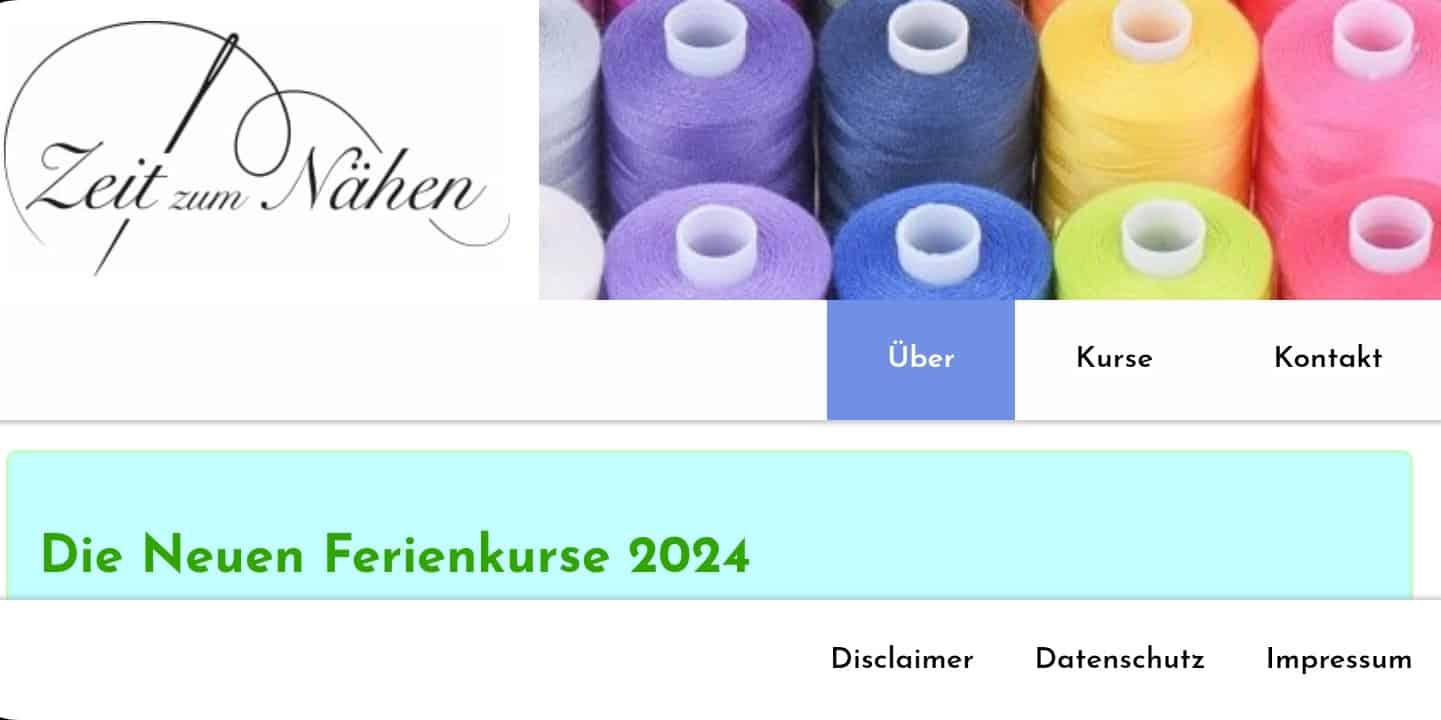 Zeit Zum NÃ¤hen – Willkommen