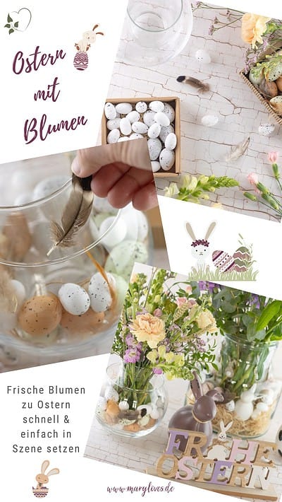 DIY Oster-Dekoration mit frischen Frühlingsblumen