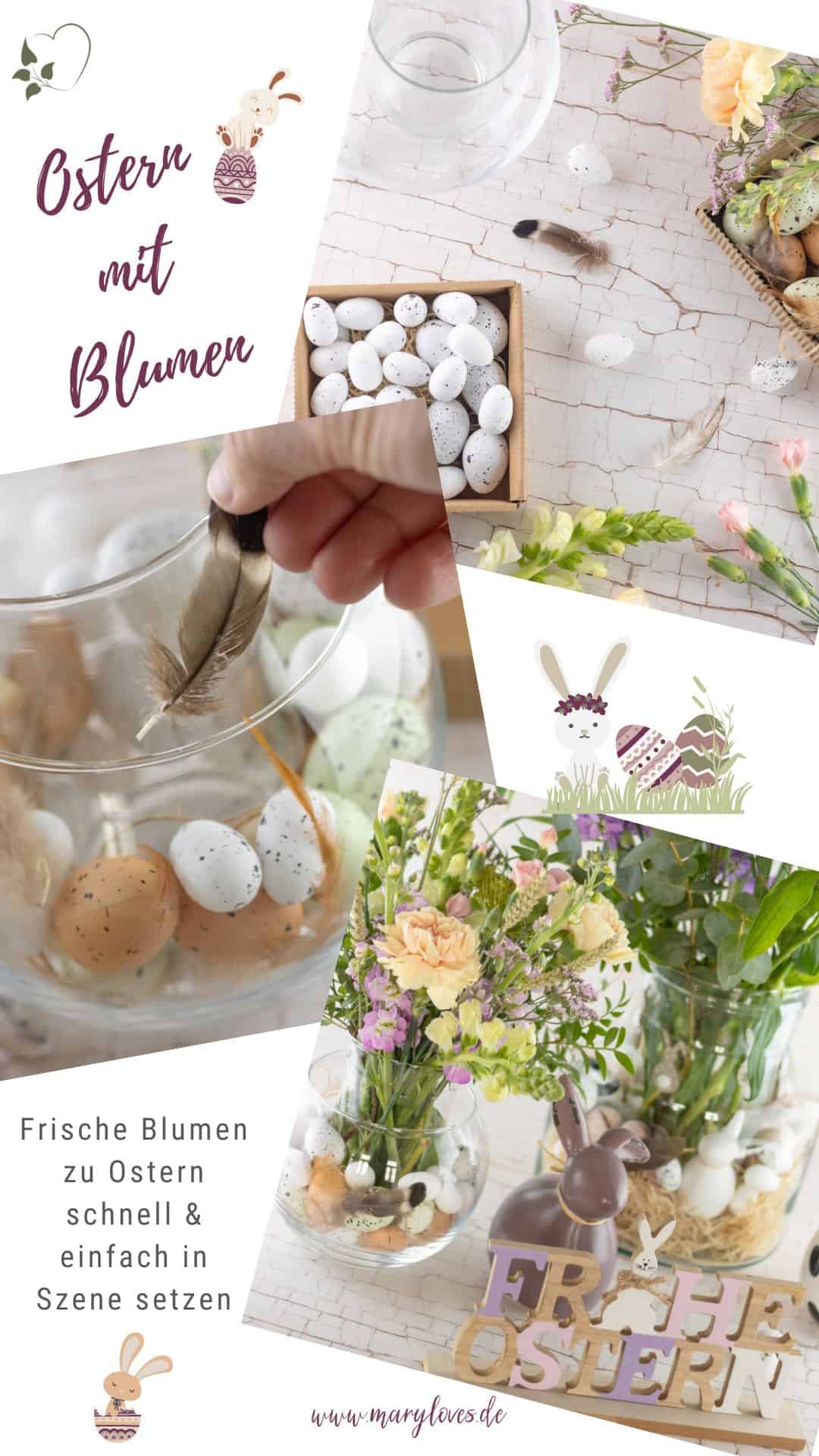 DIY Oster-Dekoration mit frischen Frühlingsblumen