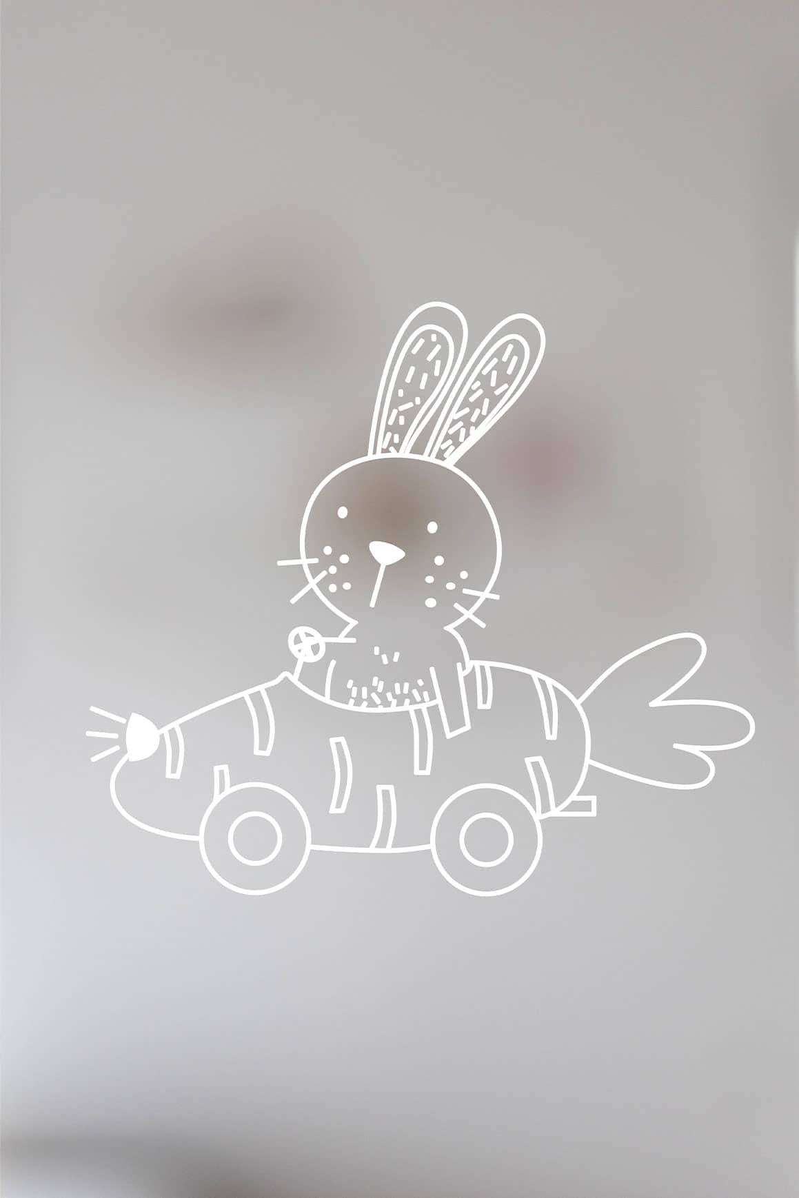 Kreidemarker Fenster zu Ostern – Vorlage für den Frühling