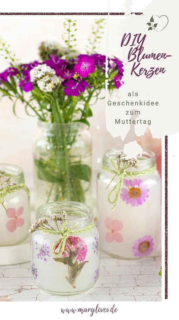 DIY Blumen-Kerzen im Glas