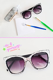 DIY Glitzer-Sonnenbrille / Alte Brille upcyceln