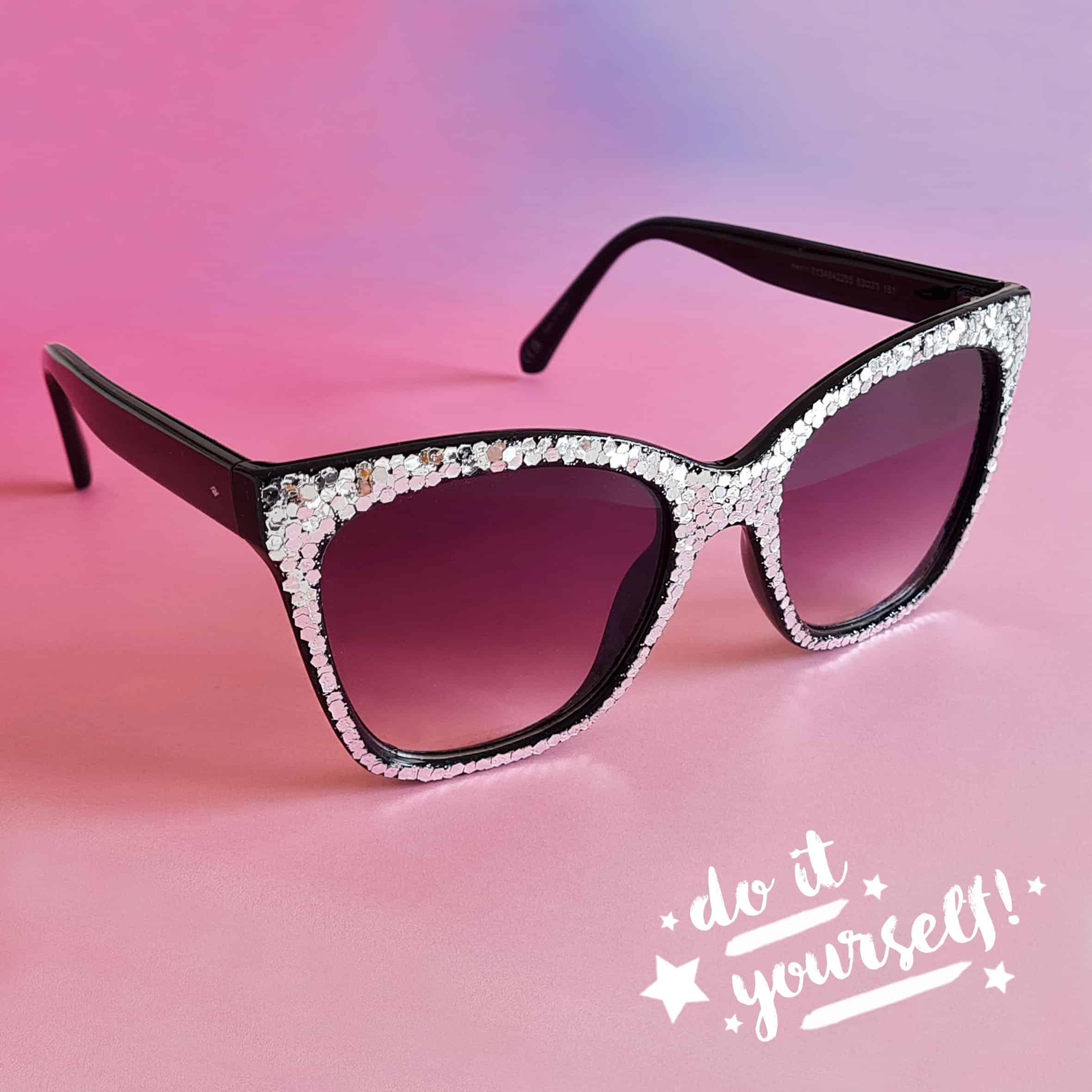 DIY Glitzer-Sonnenbrille / Alte Brille upcyceln