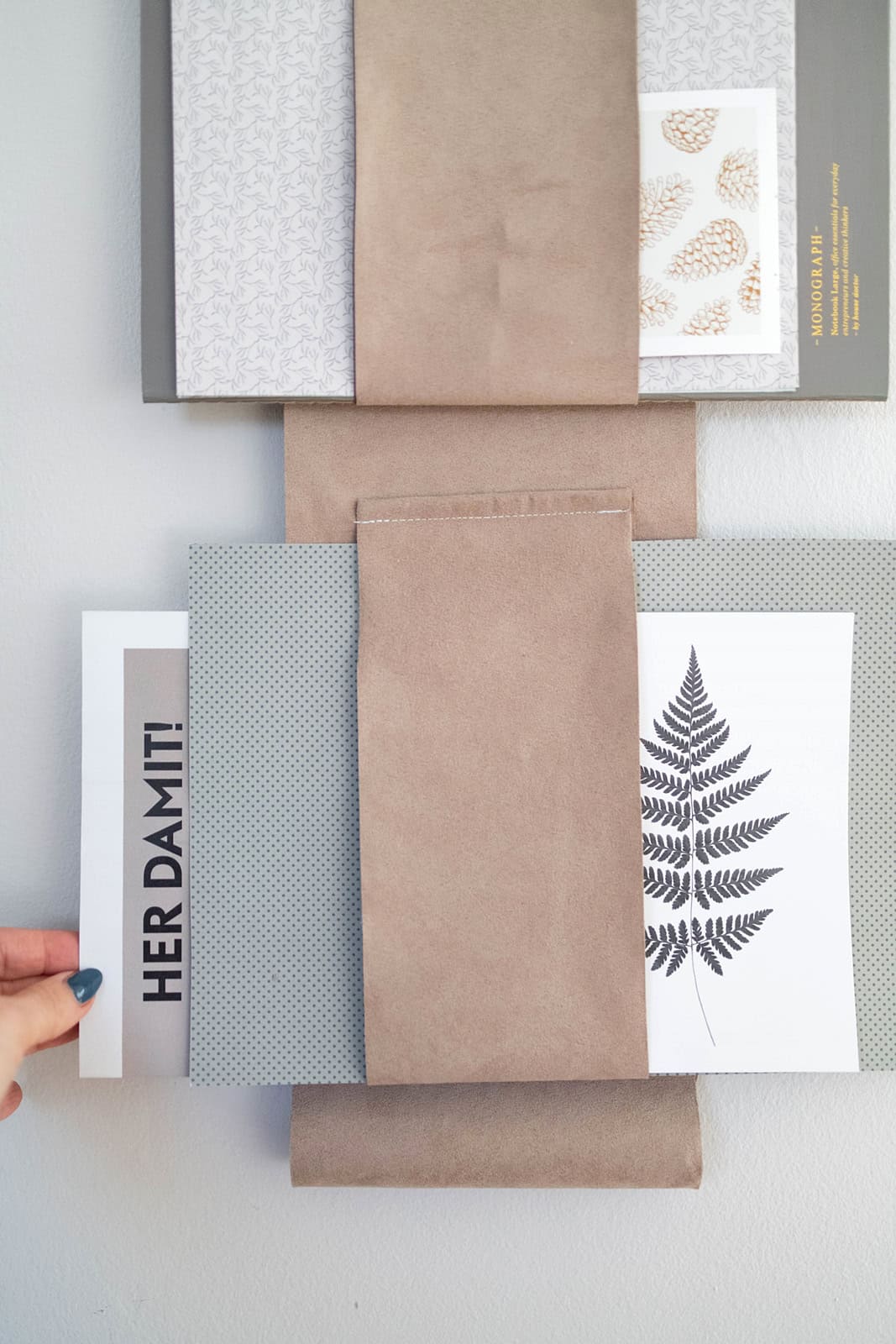 Wandaufbewahrung für Zeitschriften: DIY-Magazinhalter aus Dekostoff