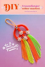 DIY Mini-Traumfänger basteln mit Peace-Zeichen