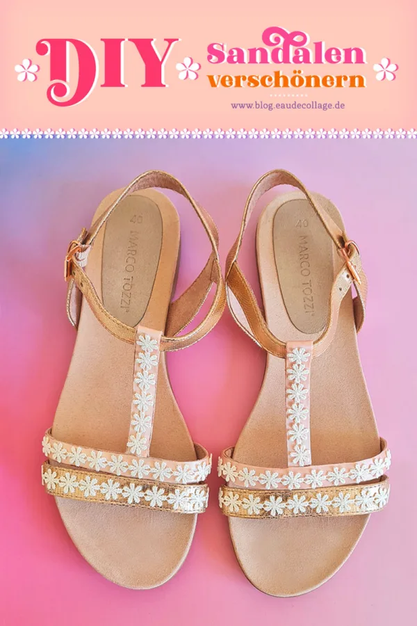 DIY Sandalen verzieren und upcyceln