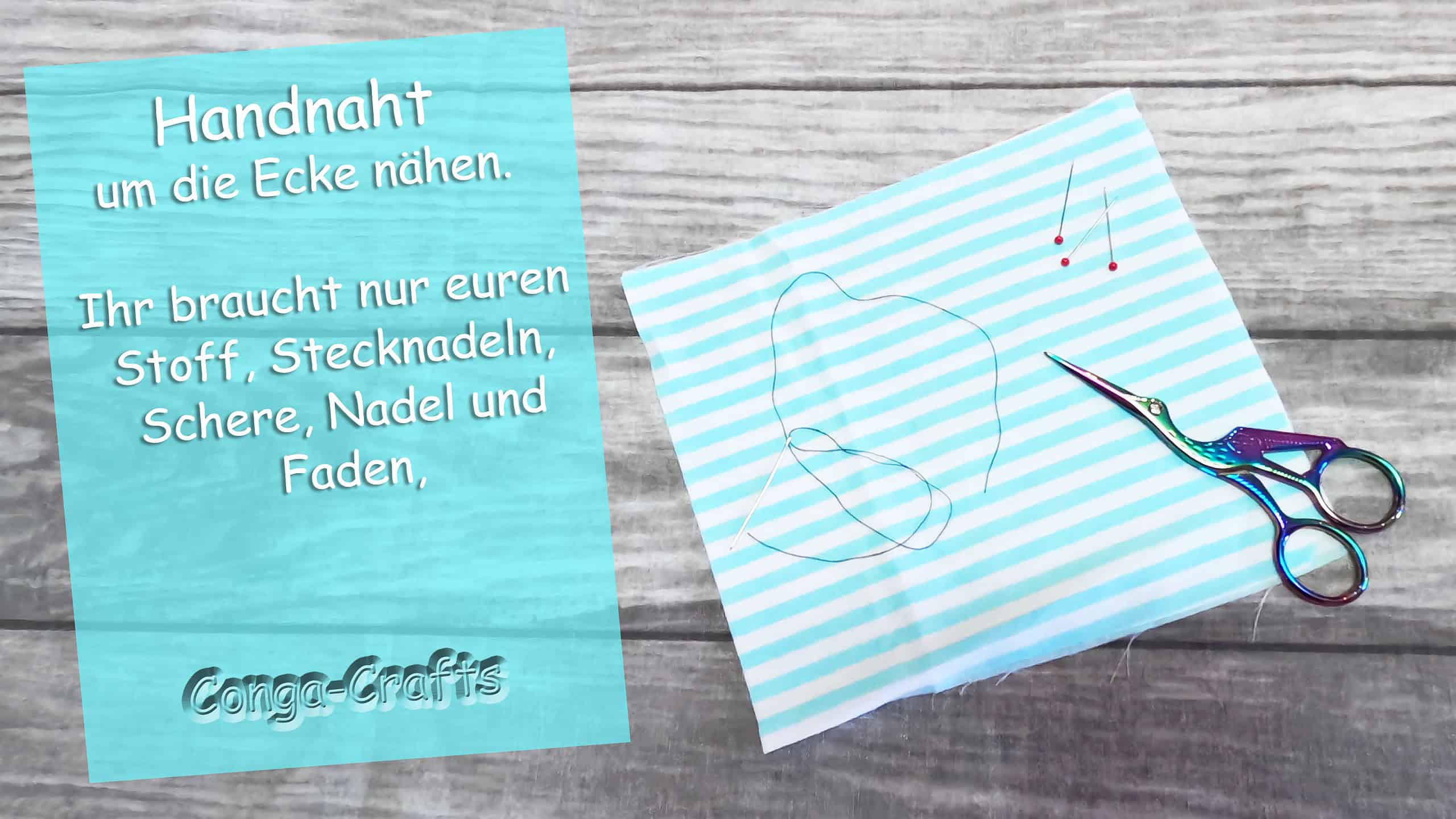 Handnaht um die Ecke nähen