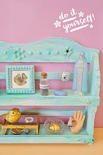 DIY Gewürzregal Upcycling / Vintage-Regal im Shabby Chic mit Kreidefarbe