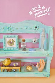 DIY Gewürzregal Upcycling / Vintage-Regal im Shabby Chic mit Kreidefarbe