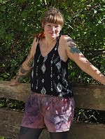 Hose färben mit Konfetti Tie Dye