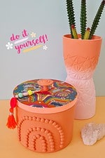 Kerzenglas mit Holzdeckel Upcycling / DIY Schmuckdose