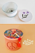 Kerzenglas mit Holzdeckel Upcycling / DIY Schmuckdose