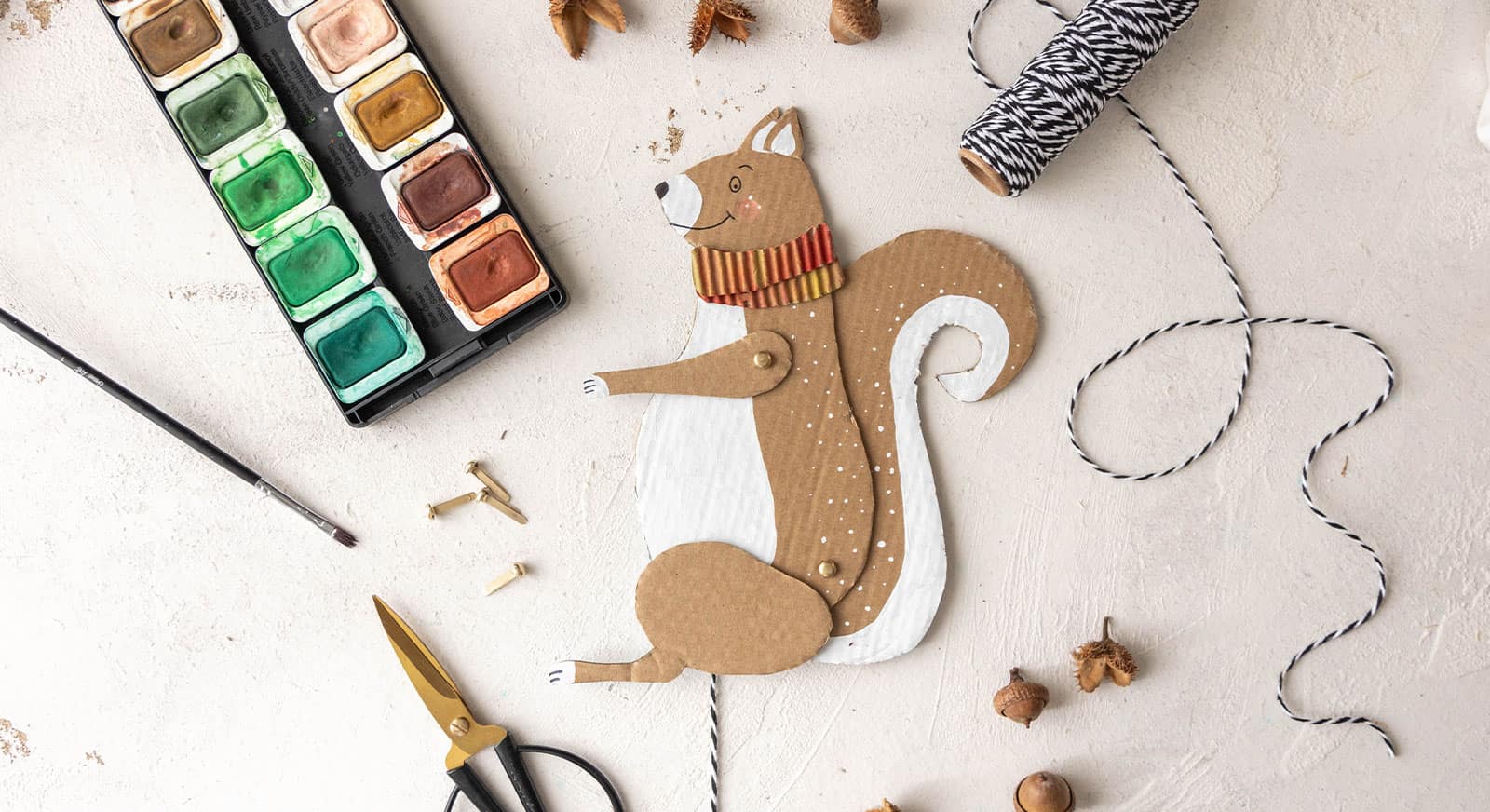 Bastelidee mit Upcycling: Komm, wir basteln uns ein Eichhörnchen