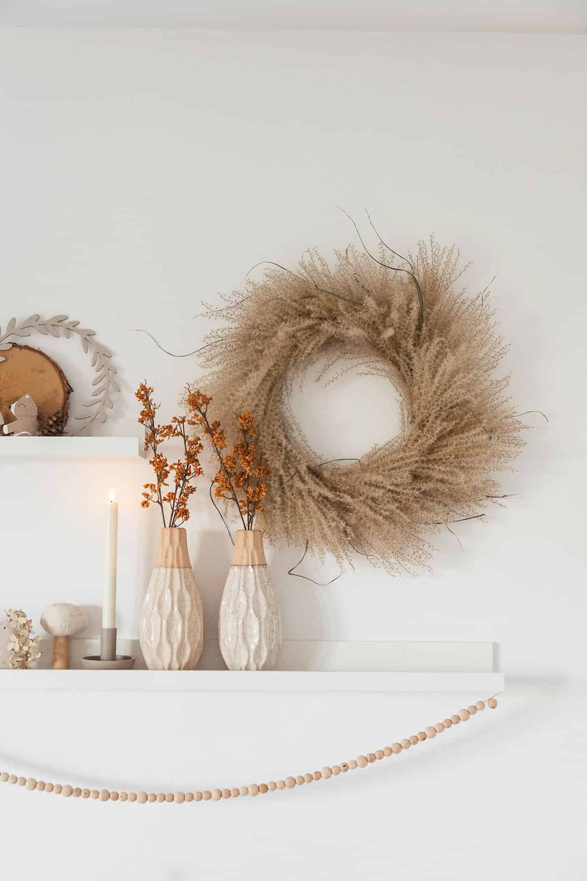 DIY Herbstkranz aus Gräsern binden