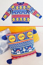 Kissen aus Pullover nähen / Weihnachtspulli-Upcycling
