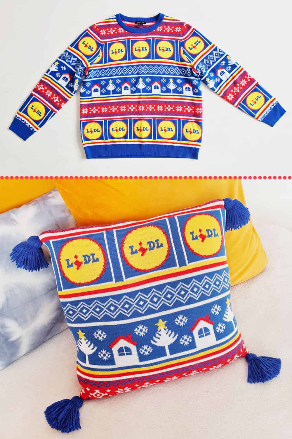 Kissen aus Pullover nähen / Weihnachtspulli-Upcycling