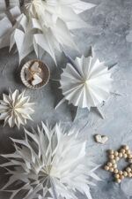 Weihnachtsdeko aus Butterbrottüten basteln – Anleitung für Sterne und Schneeflocken