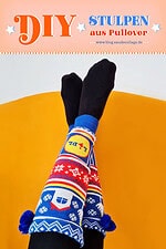Beinstulpen nähen aus einem alten Pullover / Weihnachtspulli Upcycling