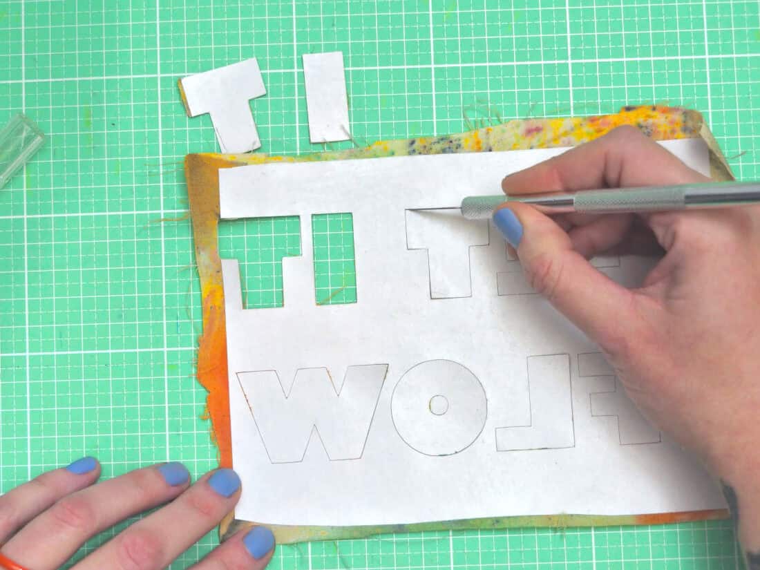 Buchstaben Applikation mit dem Plotter