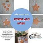 Nähanleitung: Christbaumschmuck oder Weihnachtsschmuck aus Kork „STERN“