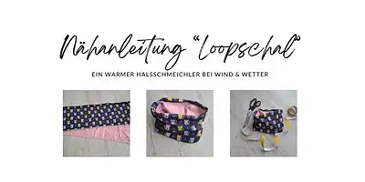 Bastelanleitung für Nackenwärmer “Loopschal” aus Stoff mit Tiermuster, handgemacht, kuscheliger Halsschmeichler bei Wind und Wetter, kreative Nähideen, individuelle DIY-Kunsthandwerk.