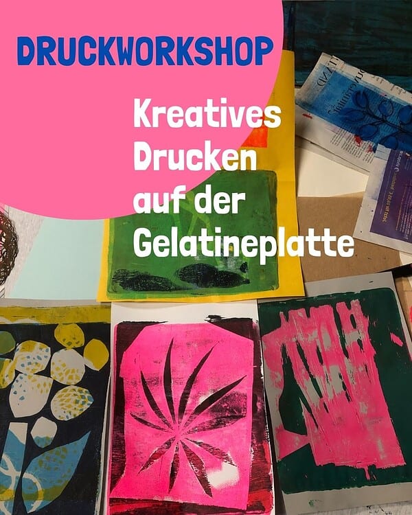 Drucken mit der Gelatineplatte in Hamburg Altona